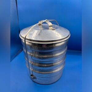 Vintage Regal Ware Stacking Carrier Camping Picnic Pail Lunch Aluminum 5 Tier